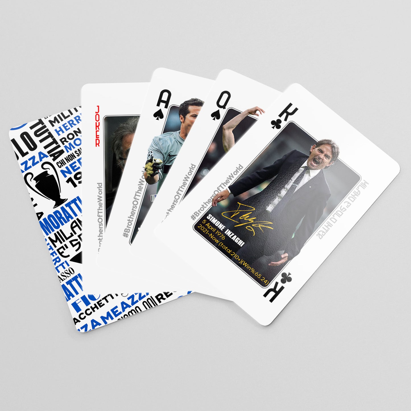 Inter Milan Historical Commemorative Collection Poker Cards