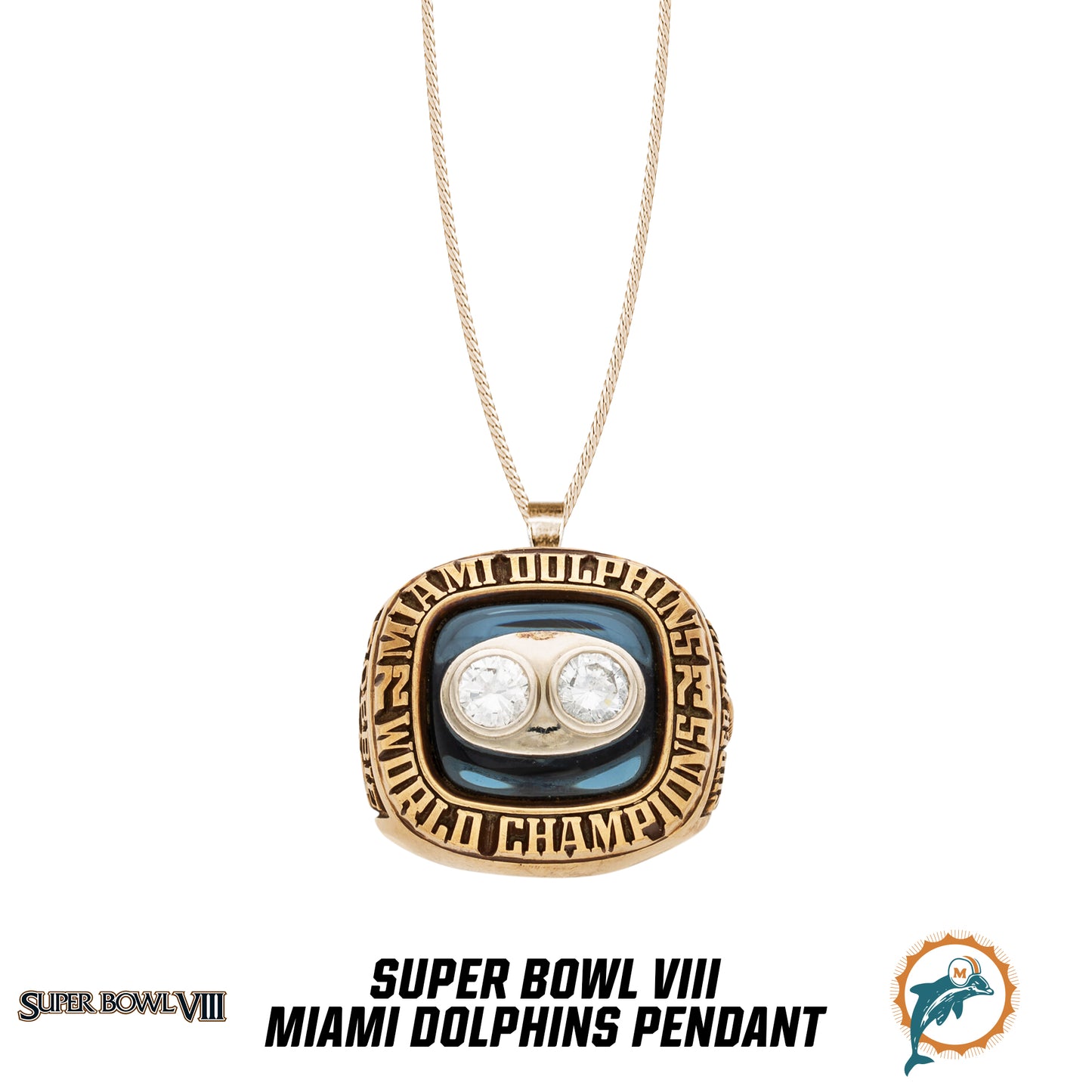 1973 season Miami Dolphins Super Bowl VIII Pendant