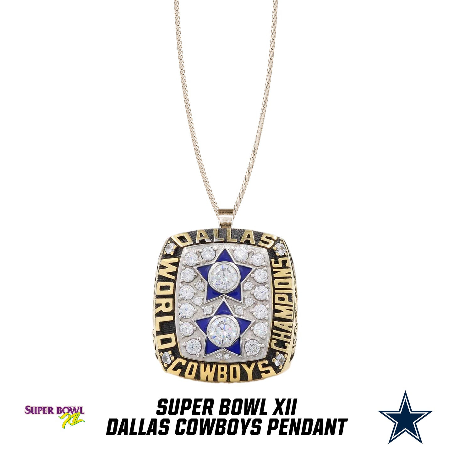 1977 season Dallas Cowboys Super Bowl XII Pendant