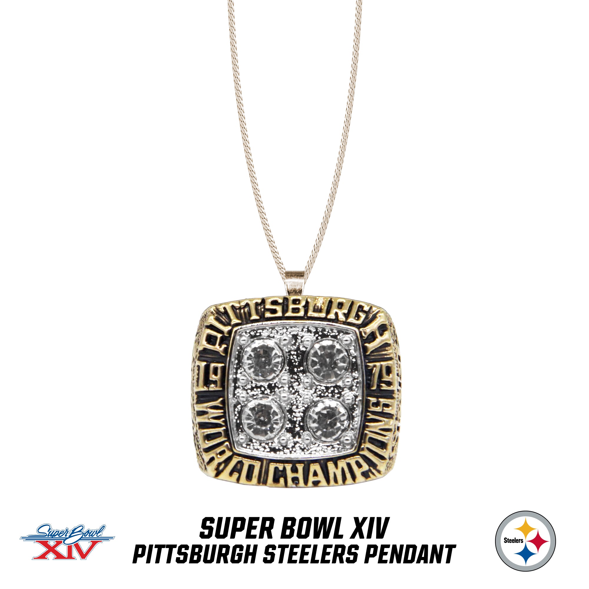 1979 season Pittsburgh Steelers Super Bowl XIV Pendant - Stonesing