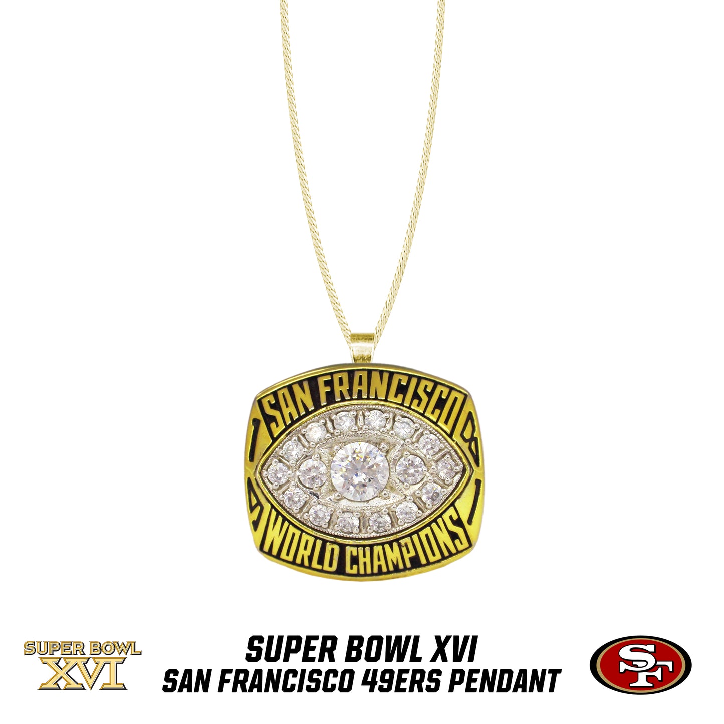 1981 season San Francisco 49ers Super Bowl XVI Pendant
