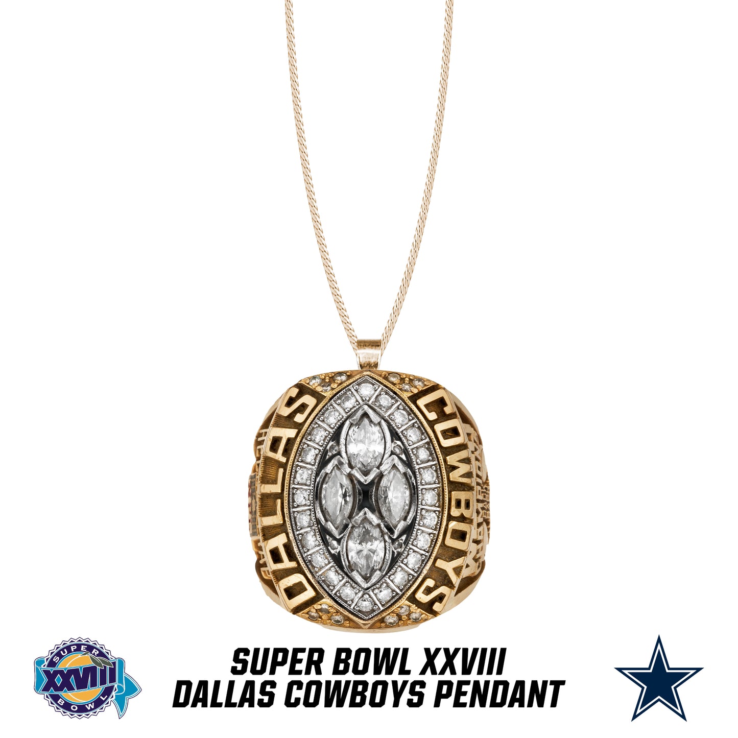 1993 season Dallas Cowboys Super Bowl XXVIII Pendant