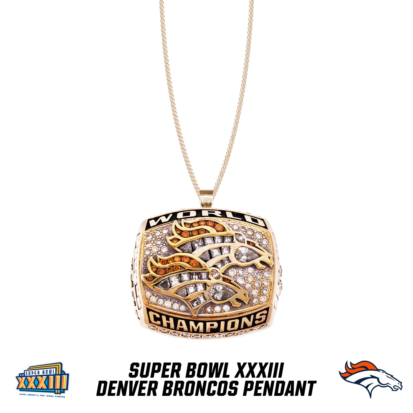 1998 season Denver Broncos Super Bowl XXXIII Pendant