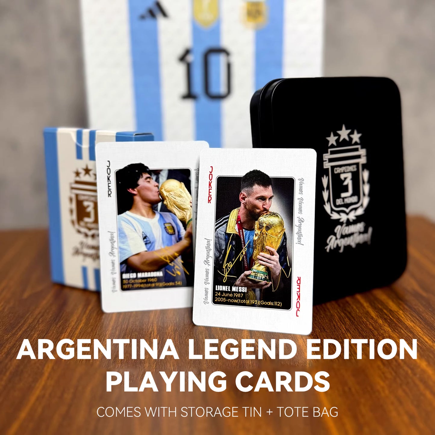 Collectible Cards of Argentina's Historical Legends Commemorative Premium Playing Cards