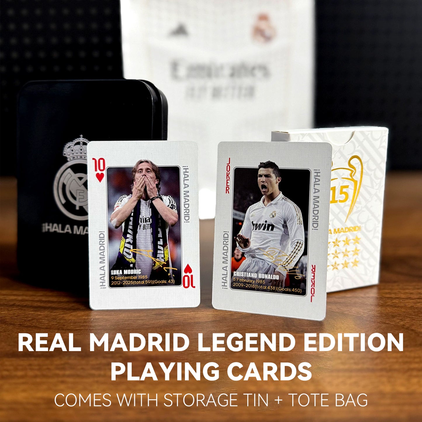 Real Madrid Legends Commemorative Collection Poker Cards