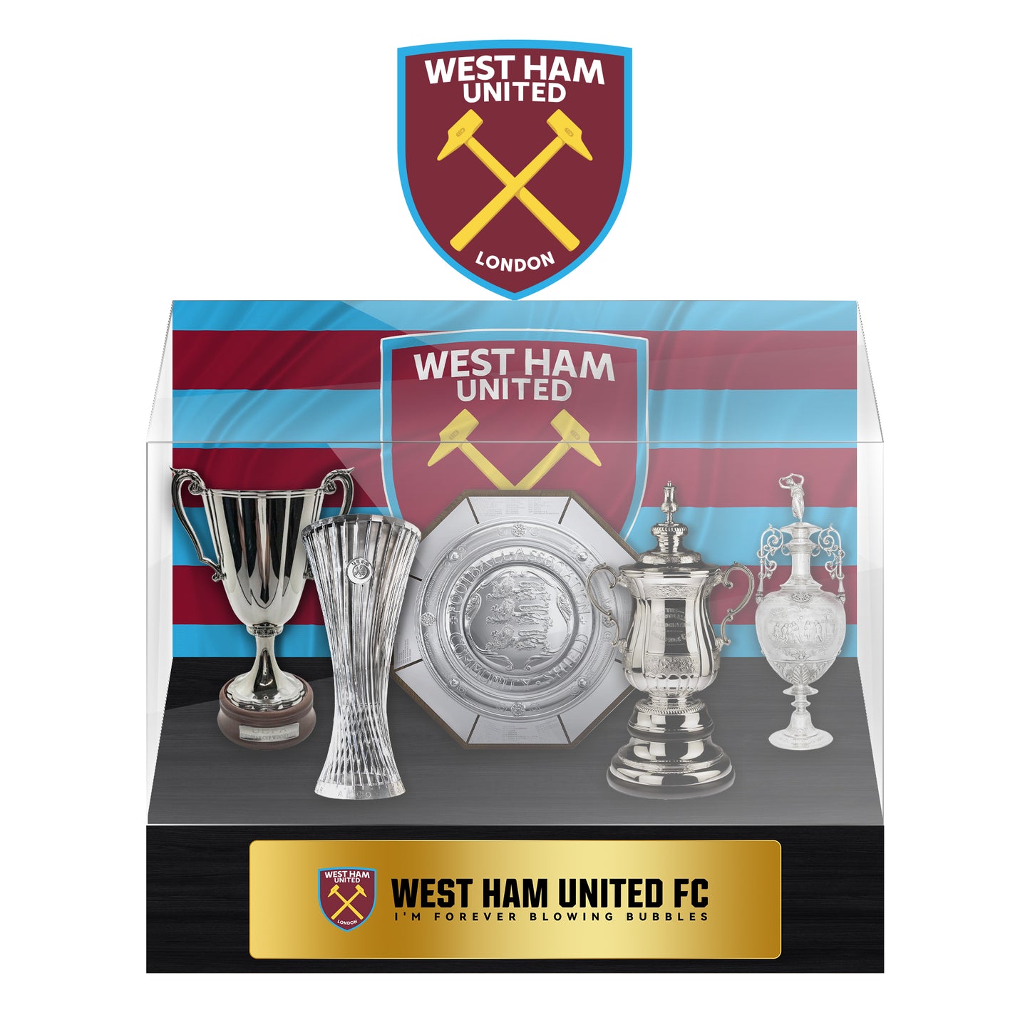 West Ham United Football Championship Trophy Display Case