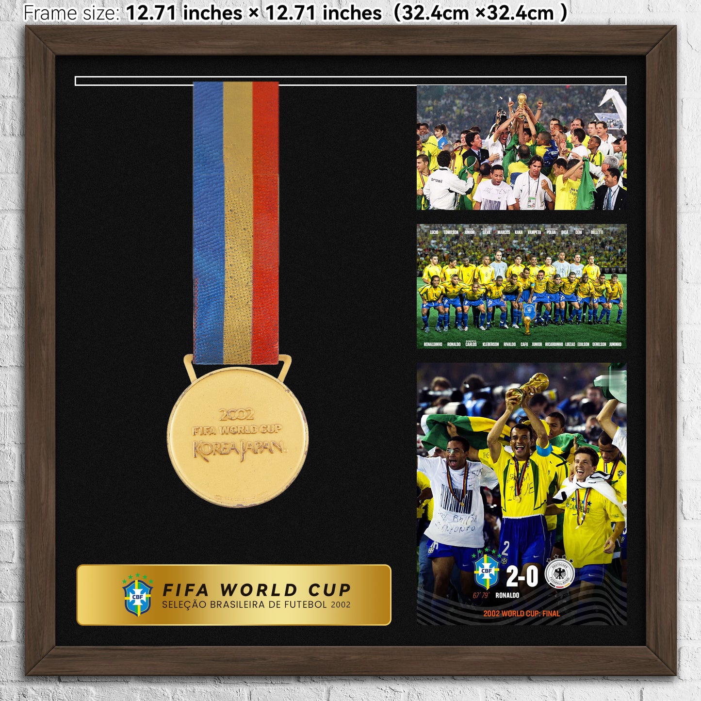 2002 Brazil FIFA World Cup Football Medal Frame