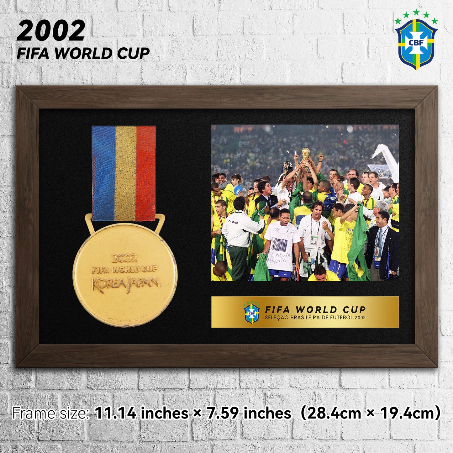 2002 Brazil FIFA World Cup Football Medal Frame