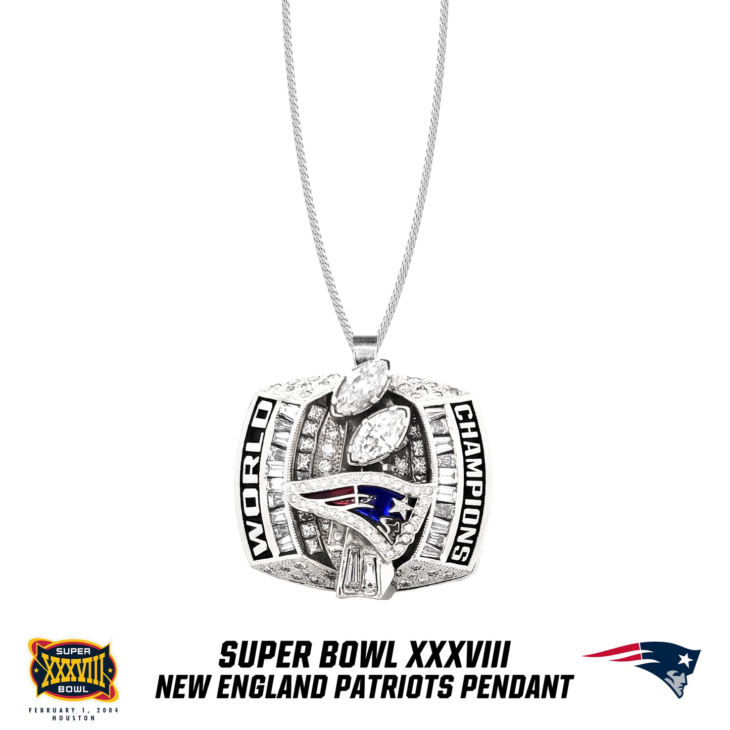 2003 season New England Patriots Super Bowl XXXVIII Pendant