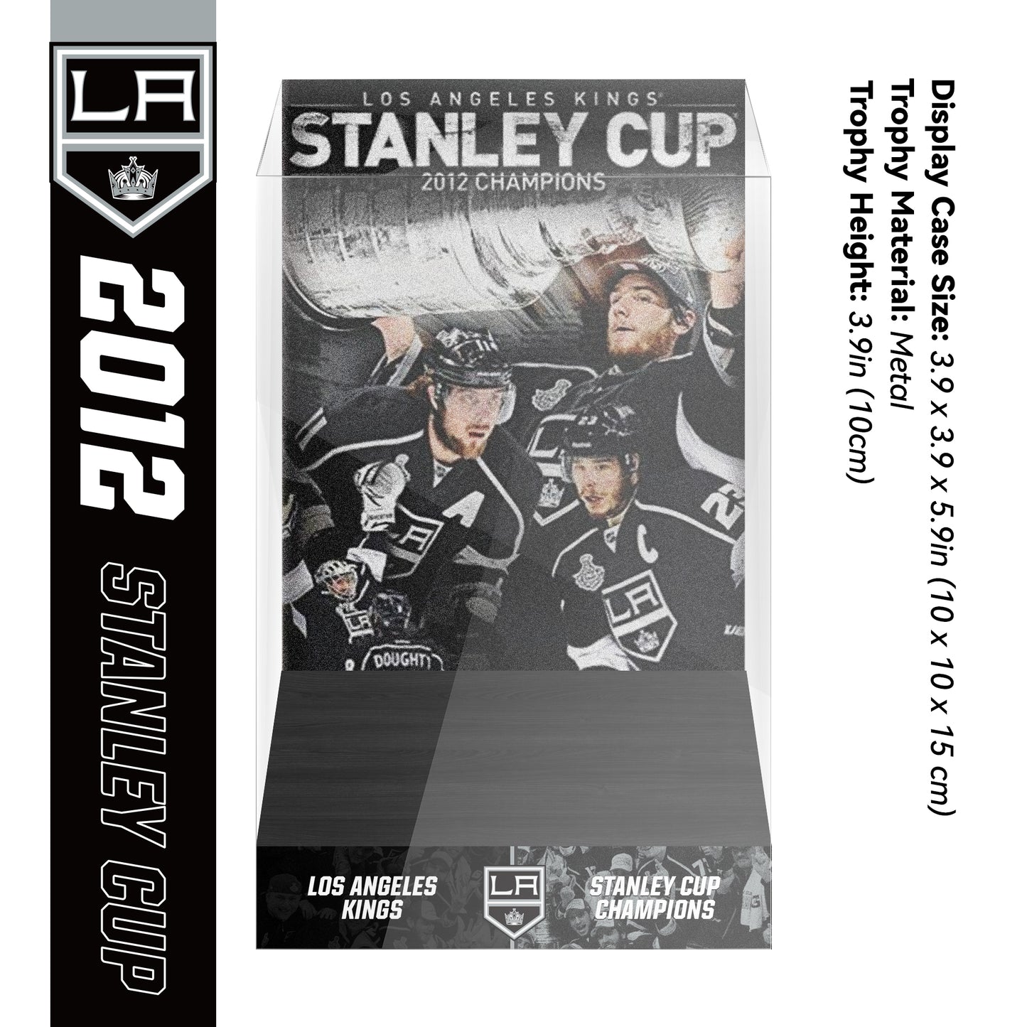 2012 Los Angeles Kings Stanley Cup Final Championship Trophy and Ring Display Case