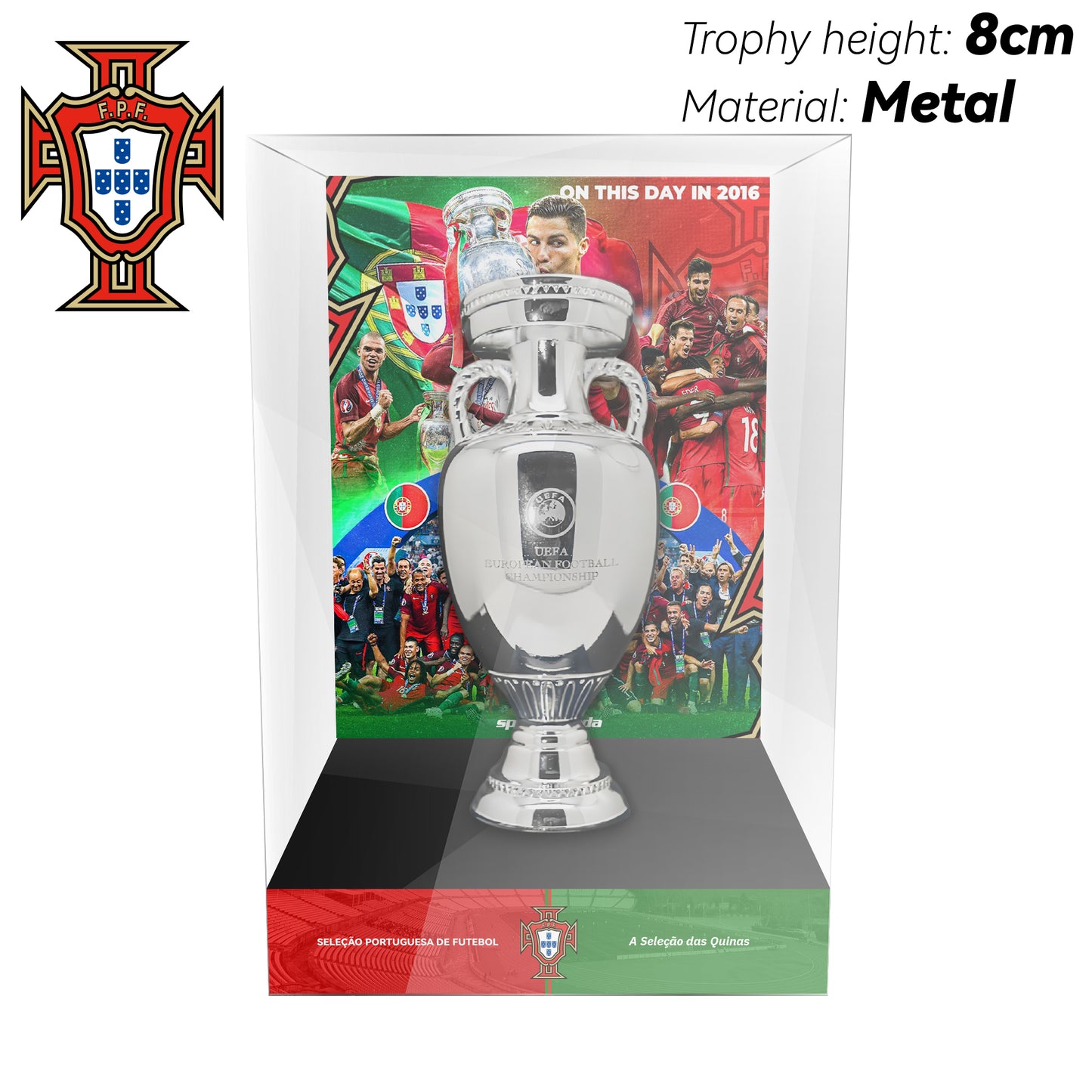 UEFA European Football Championship Trophy Display Case