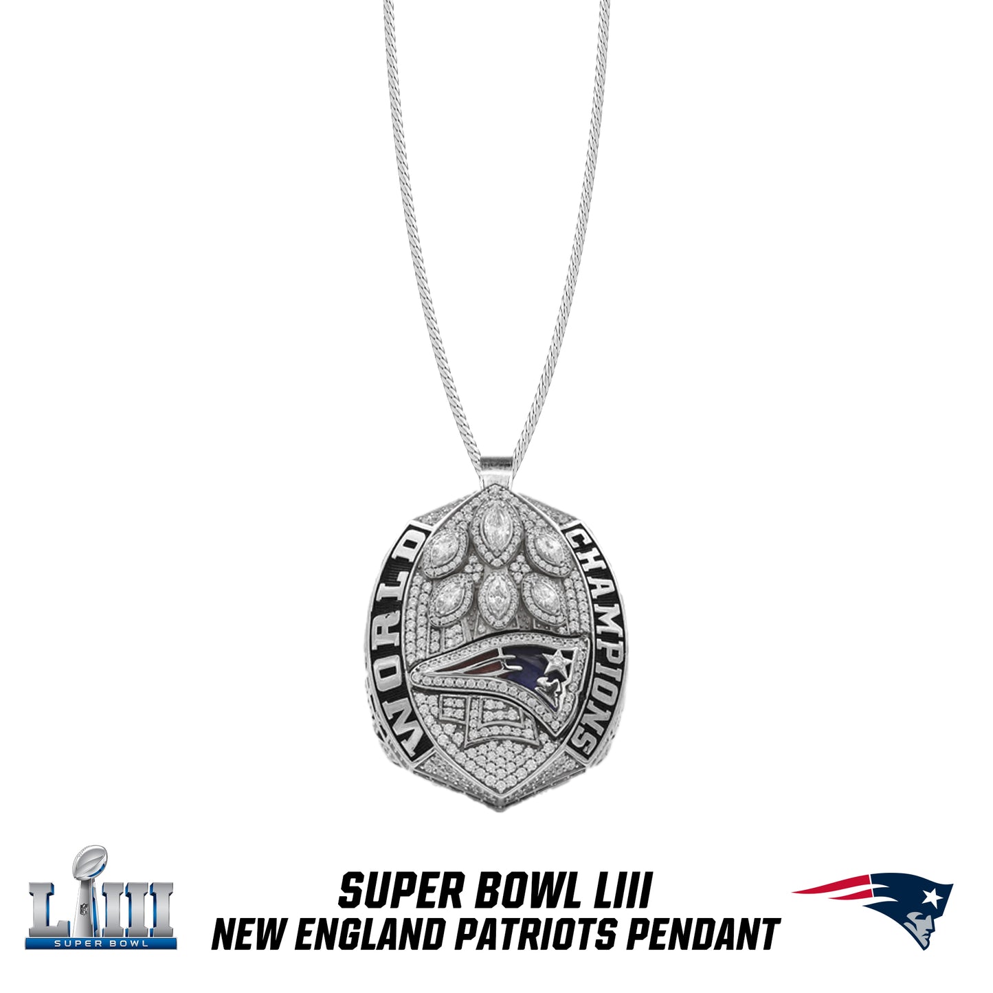 2018 season New England Patriots Super Bowl LIII Pendant