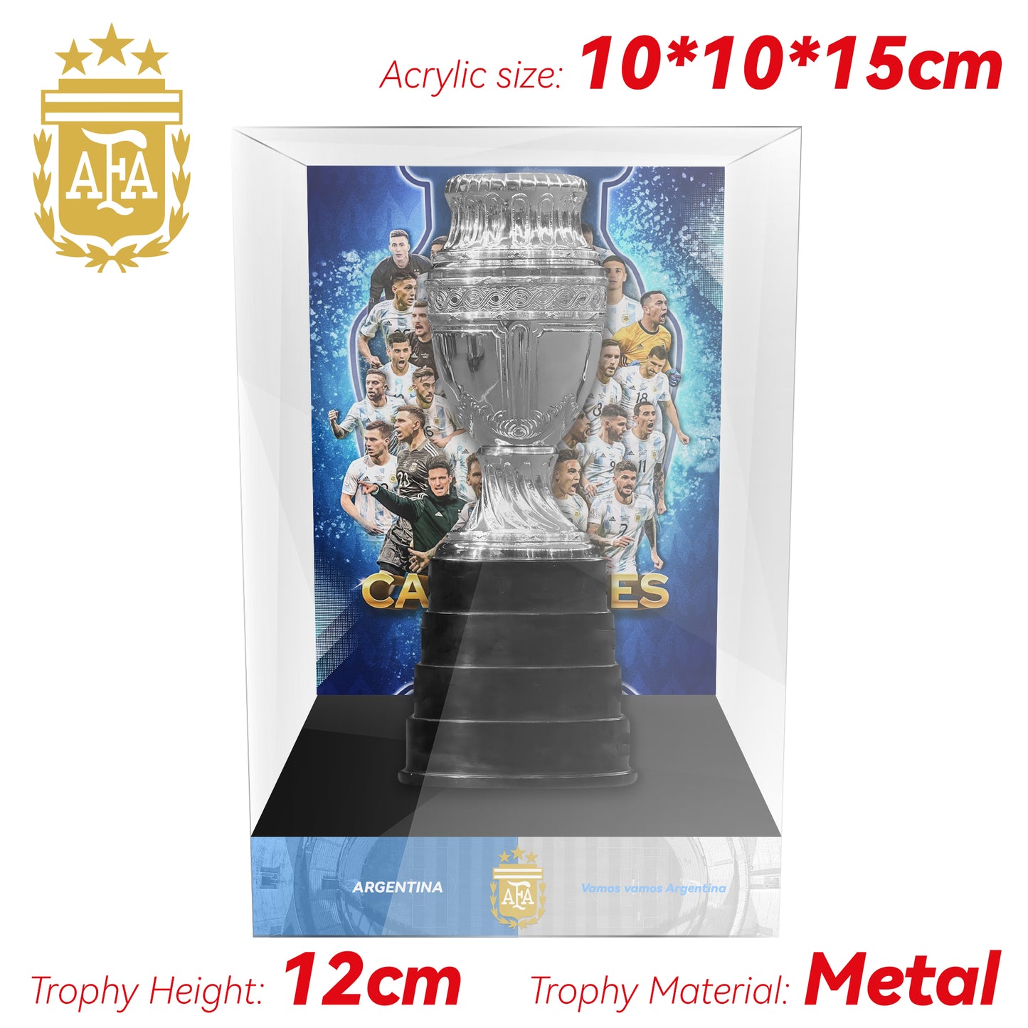 Copa América Championship Trophy Display Case