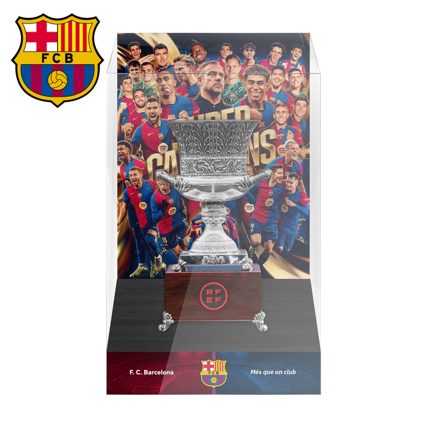Supercopa de España Championship Trophy Display Case