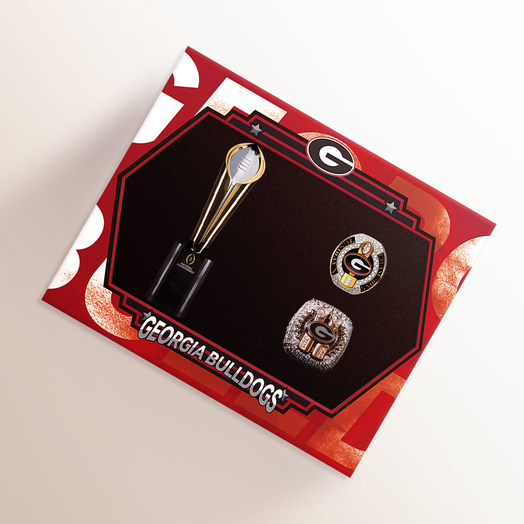2022/2023 University of Georgia Bulldogs College Football National Championship Ring & Trophy Box