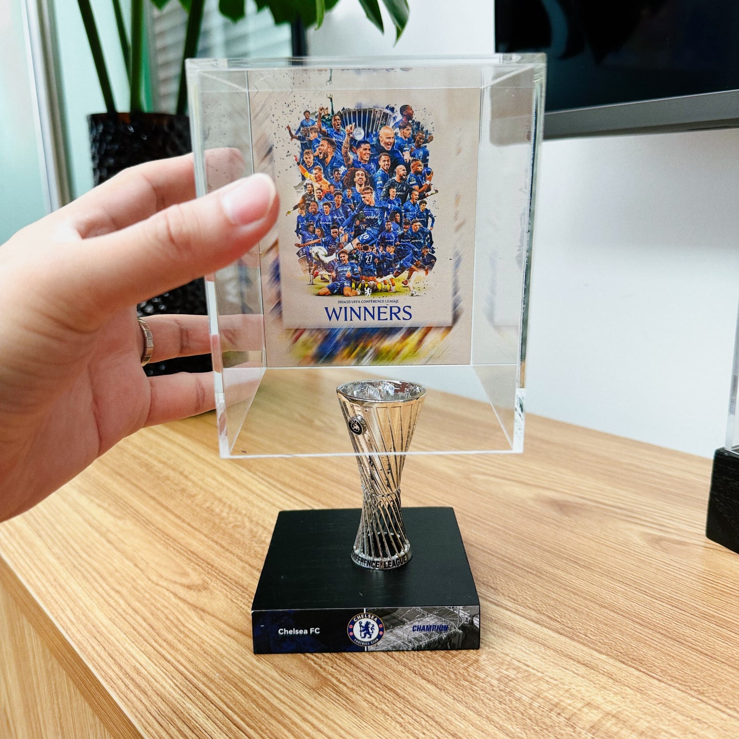 UEFA Conference League Championship Trophy Display Case