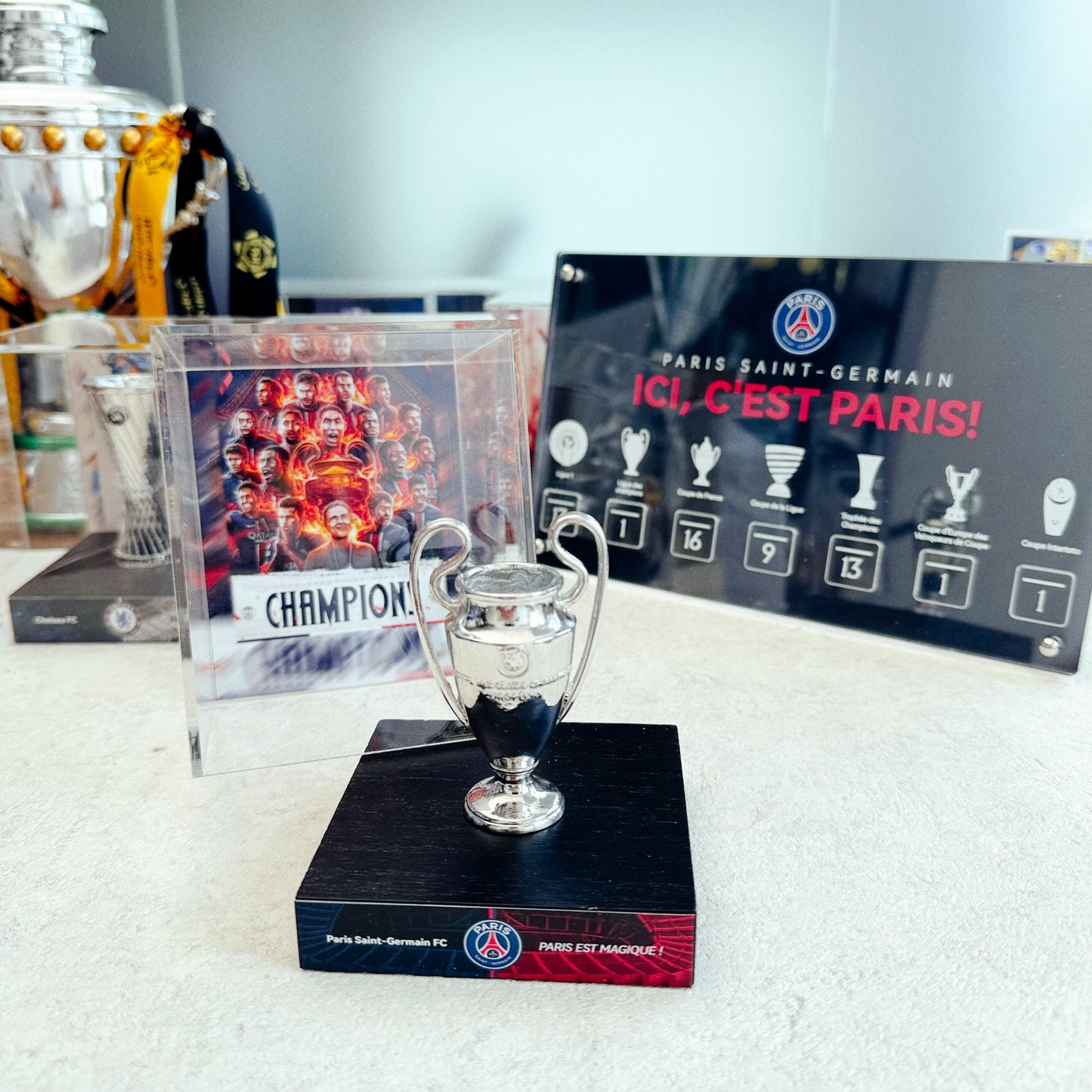 Champions League Trophy Display Case