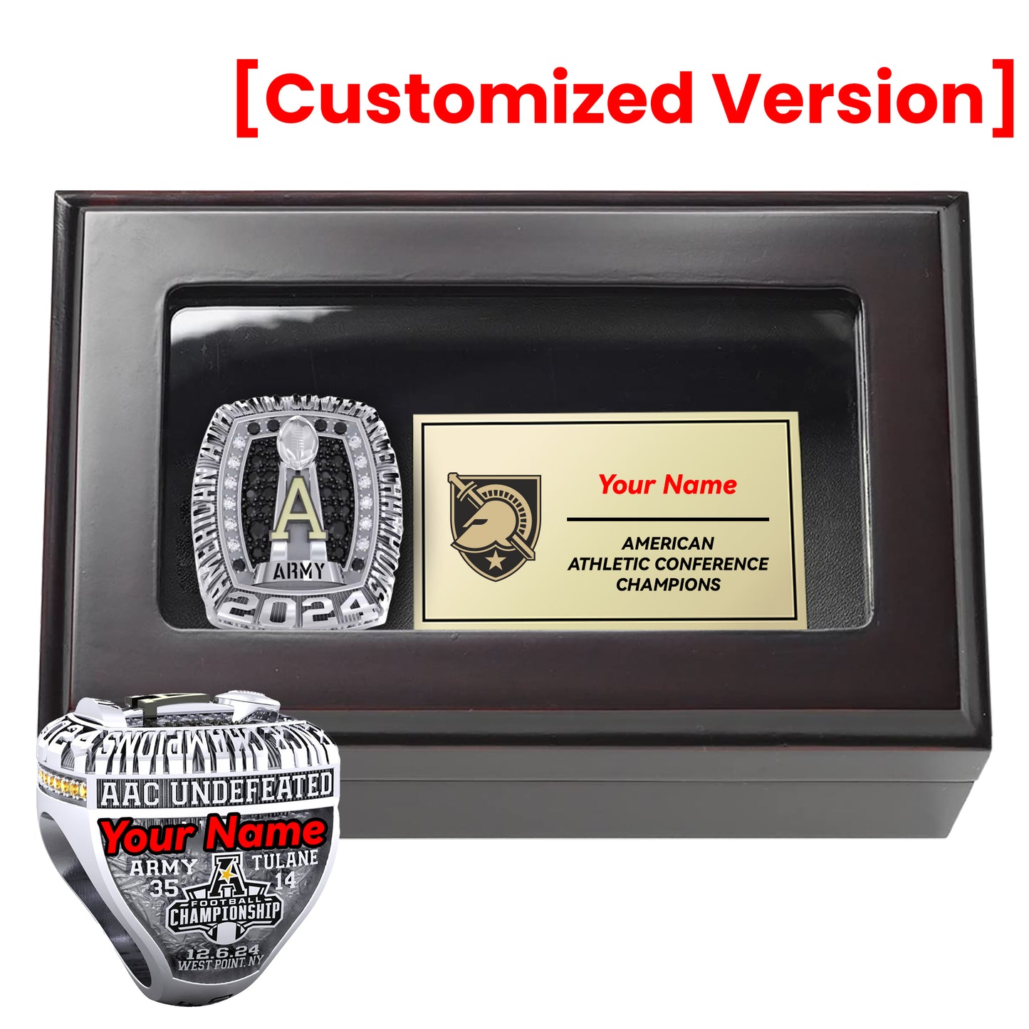 2024 Army Black Knights football american athletic conference Championship rings