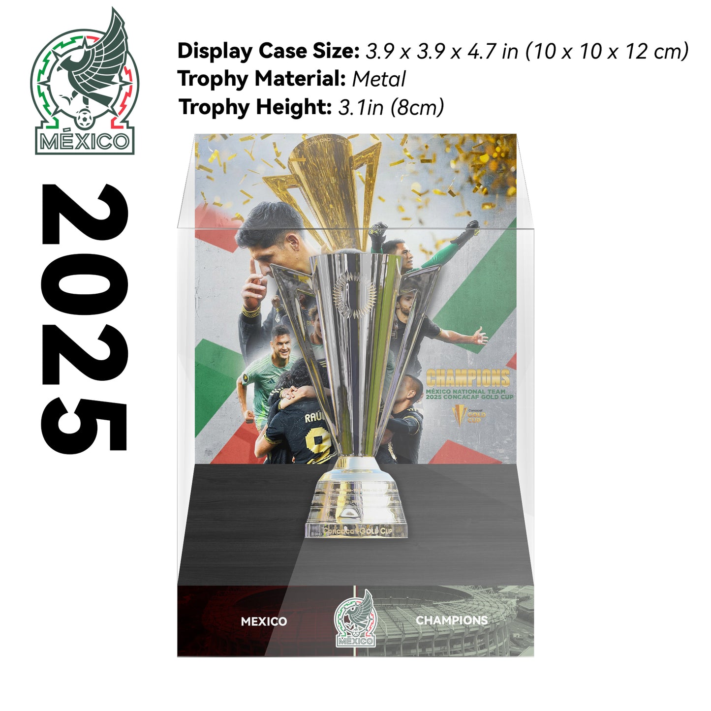 2025 Mexico CONCACAF Gold Cup Champions Trophy Display Case