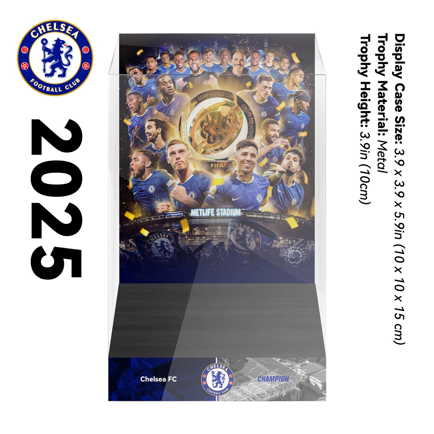 Chelsea 2025 FIFA Club World Cup Trophy Display Case