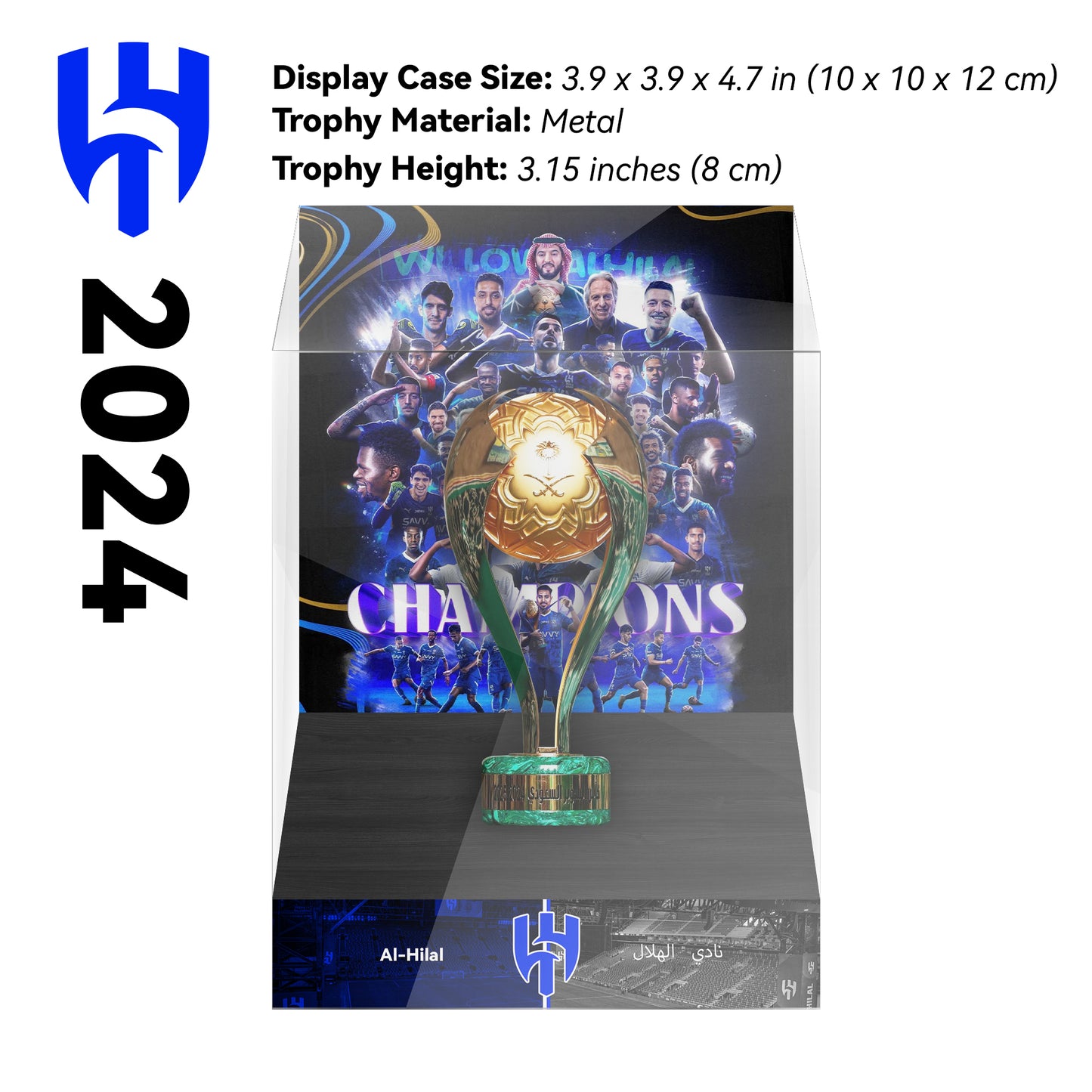 Saudi Super Cup Al Hilal Trophy Display Case