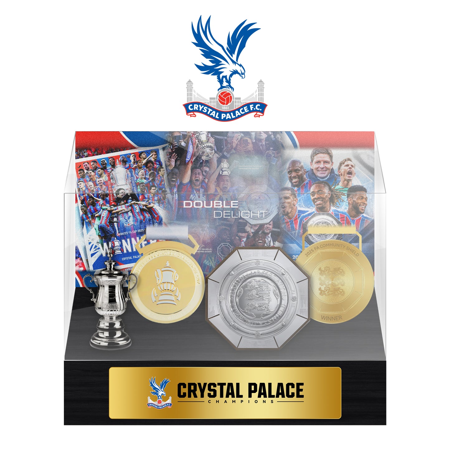 Crystal Palace F.C. Championship Trophy Display Case