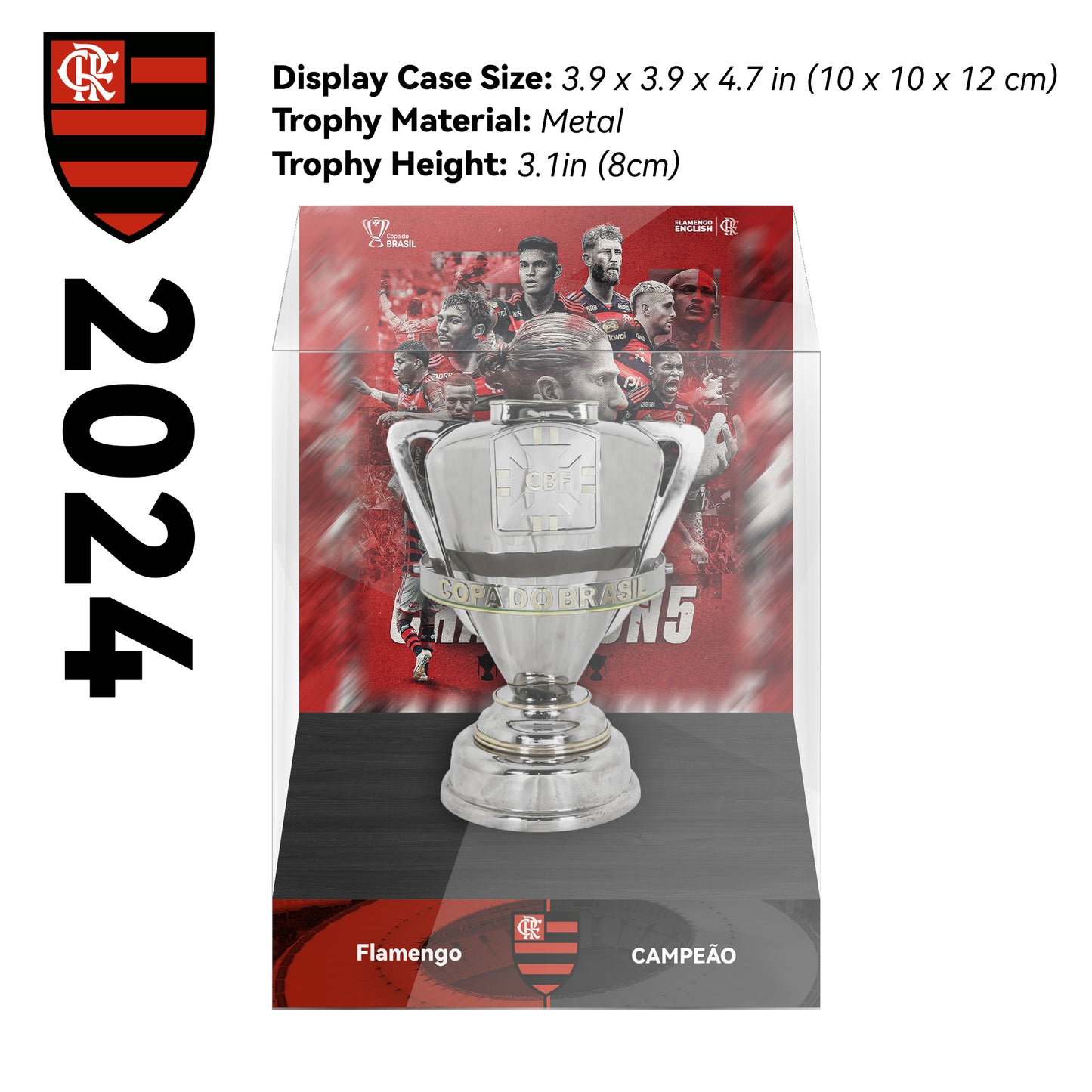 Copa do Brasil Championship Trophy Display Case