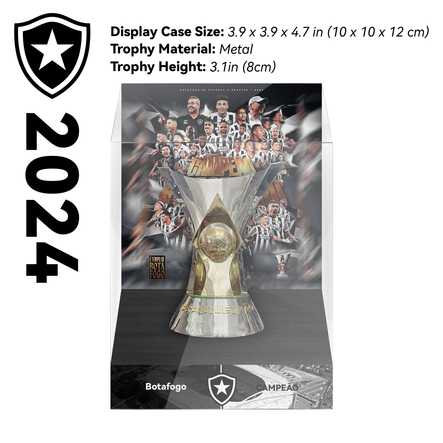 Campeonato Brasileiro Série A Championship Trophy Display Case