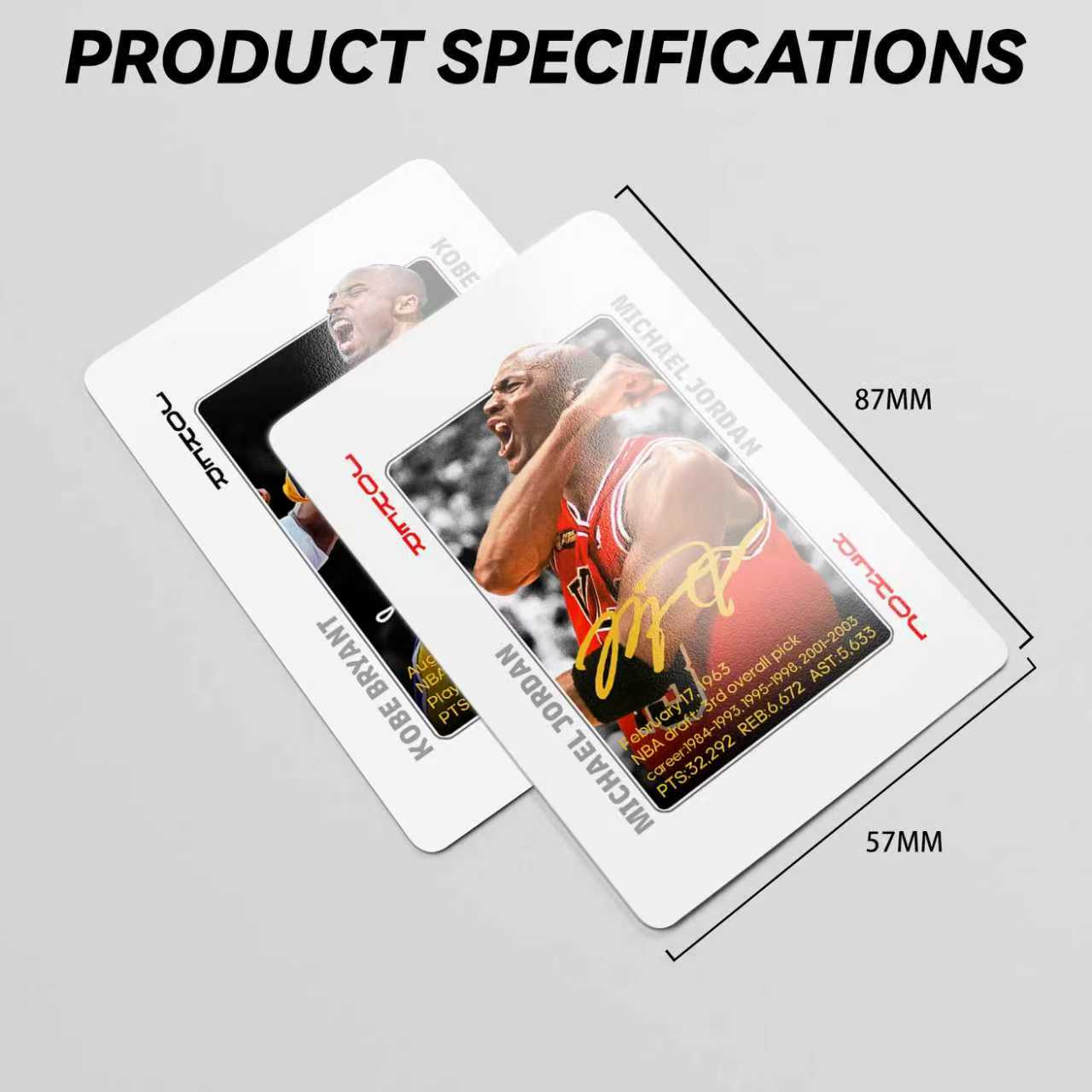 NBA All-Star and Legend Commemorative Poker Cards Collection Cards