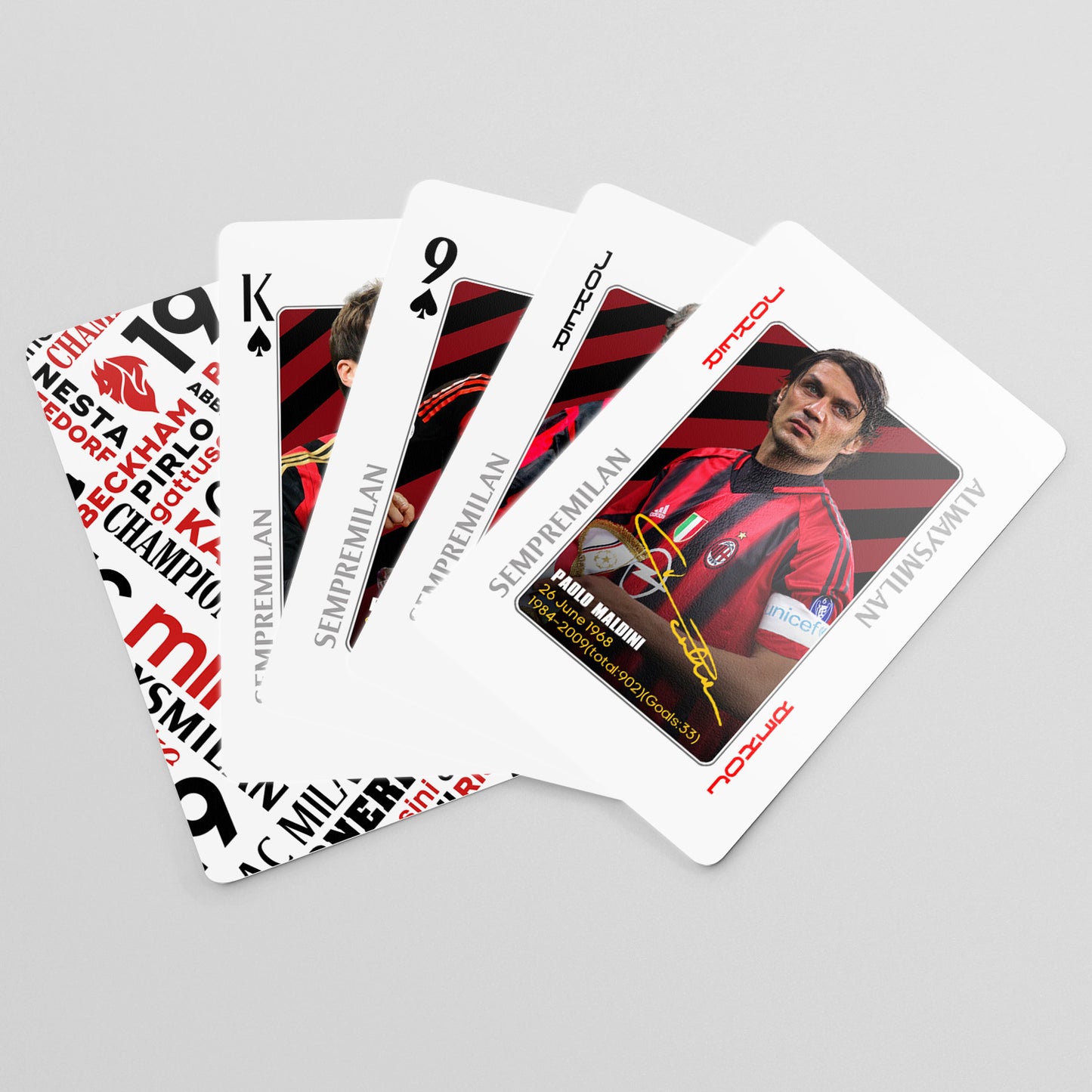 AC Milan Legend Commemorative Collection Poker Cards Collectible Cards