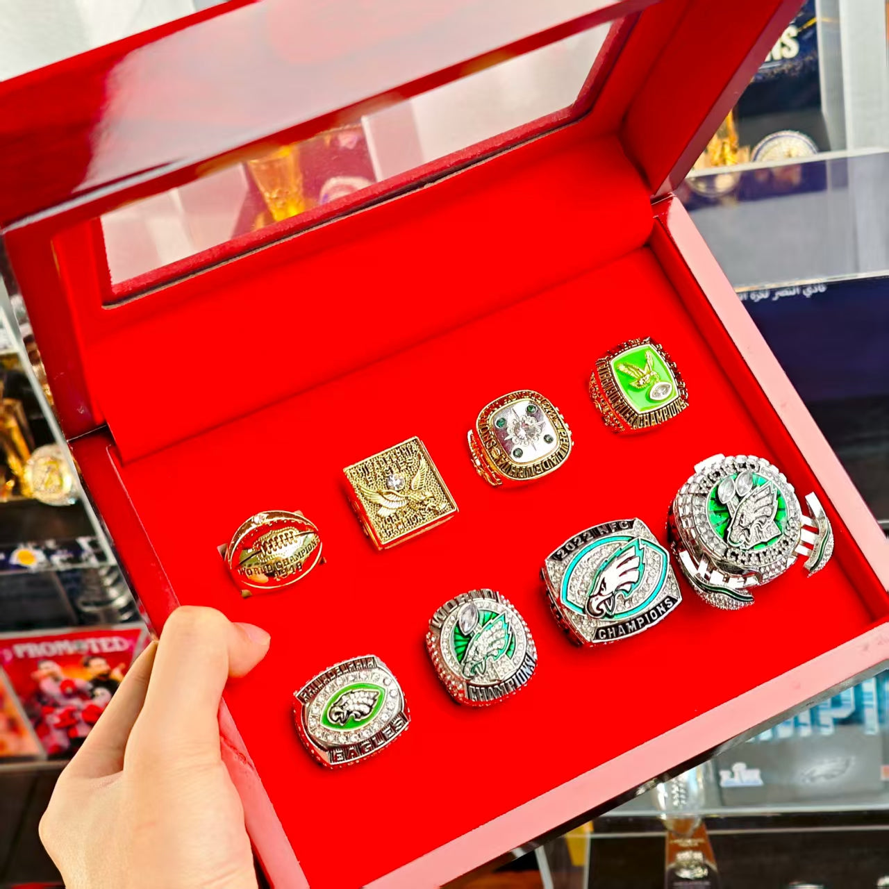 Philadelphia Eagles 8-Piece Championship Ring Set
