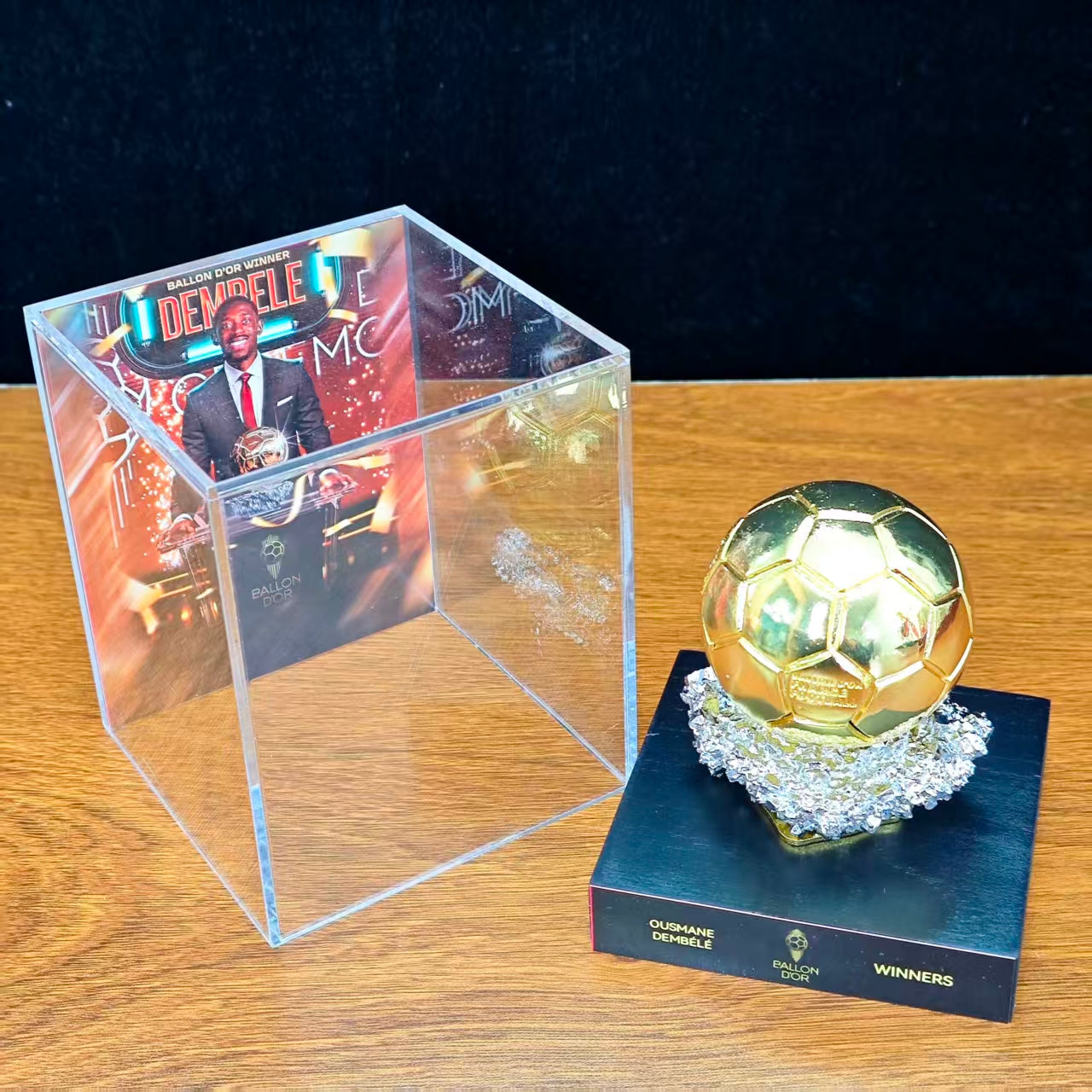 2025 Dembélé Ousmane Ballon d'Or Trophy Display Case