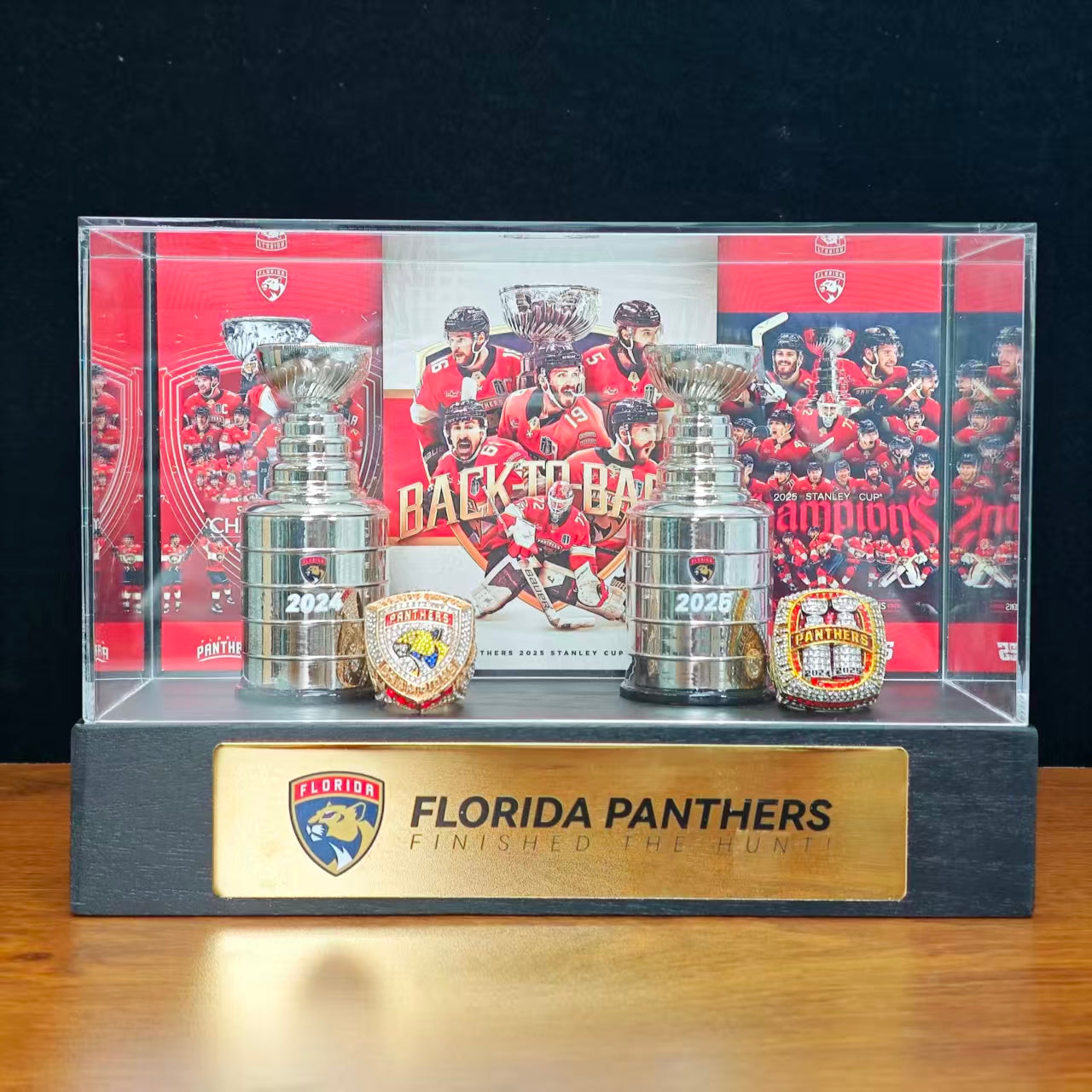 Florida Panthers NHL Trophy And Ring Display Case