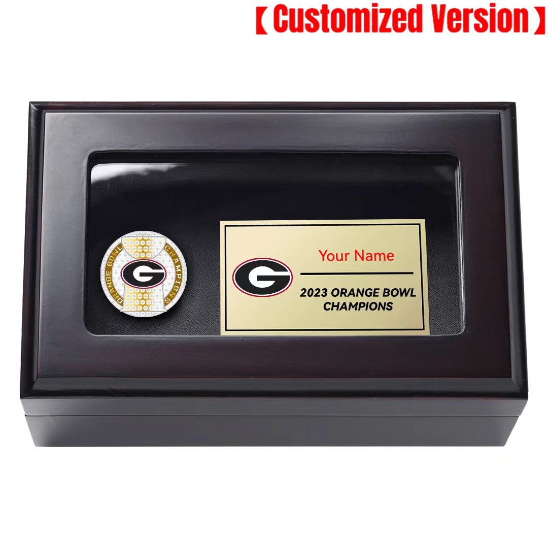 【 Fan version 】2023 Georgia Bulldogs Orange Bowl Championship Ring