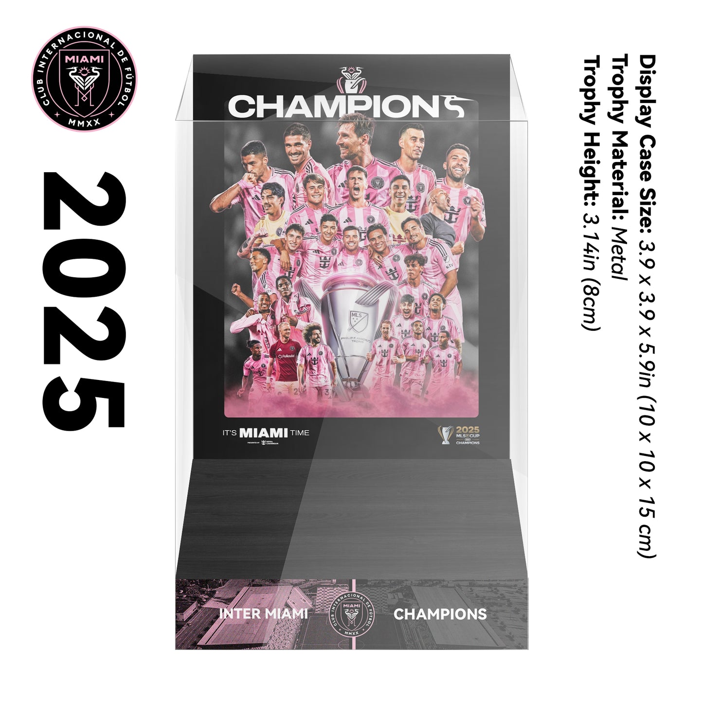 2025 Inter Miami MLS Champions Trophy Display Case