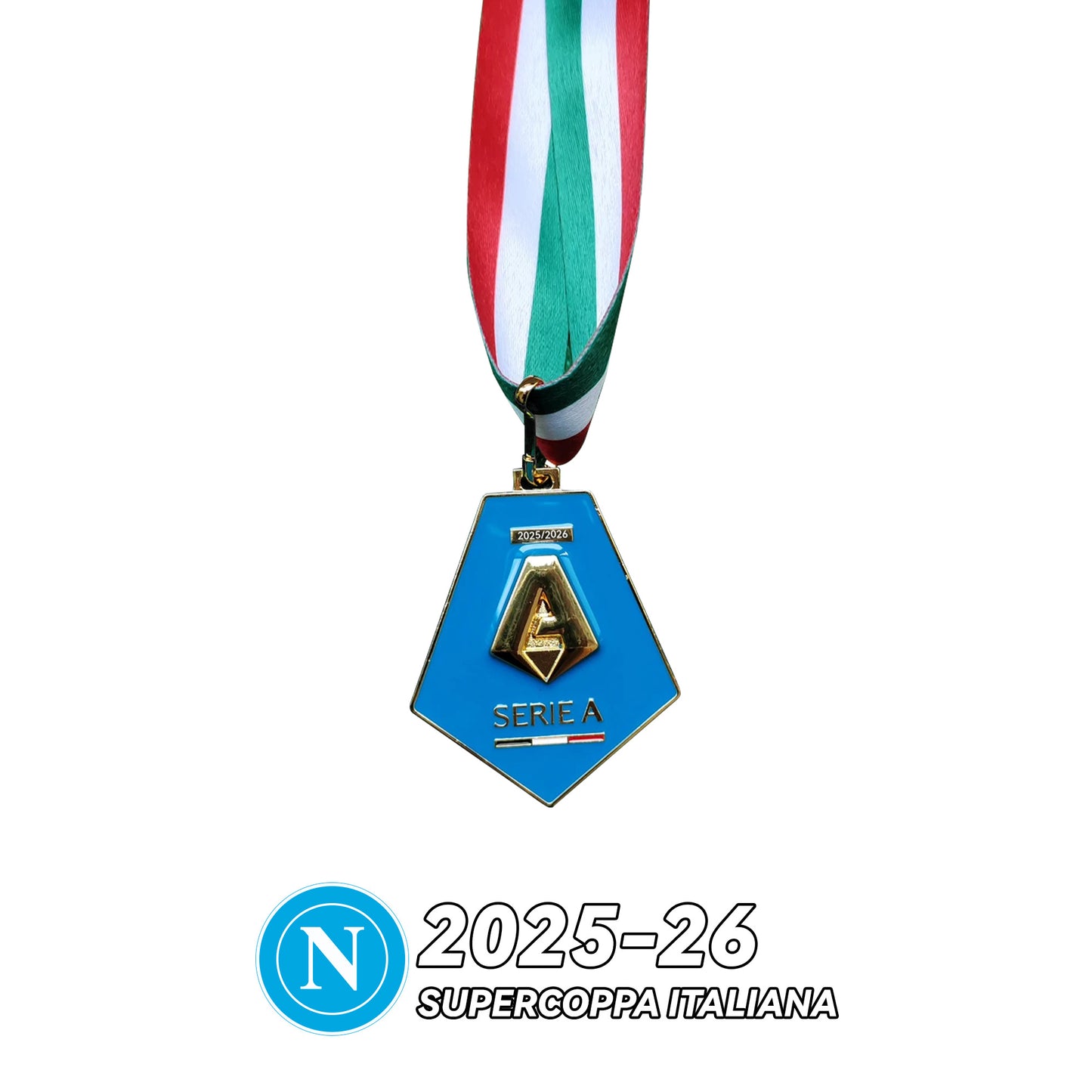 2025–26 Napoli Supercoppa Italiana Football Medal Frame