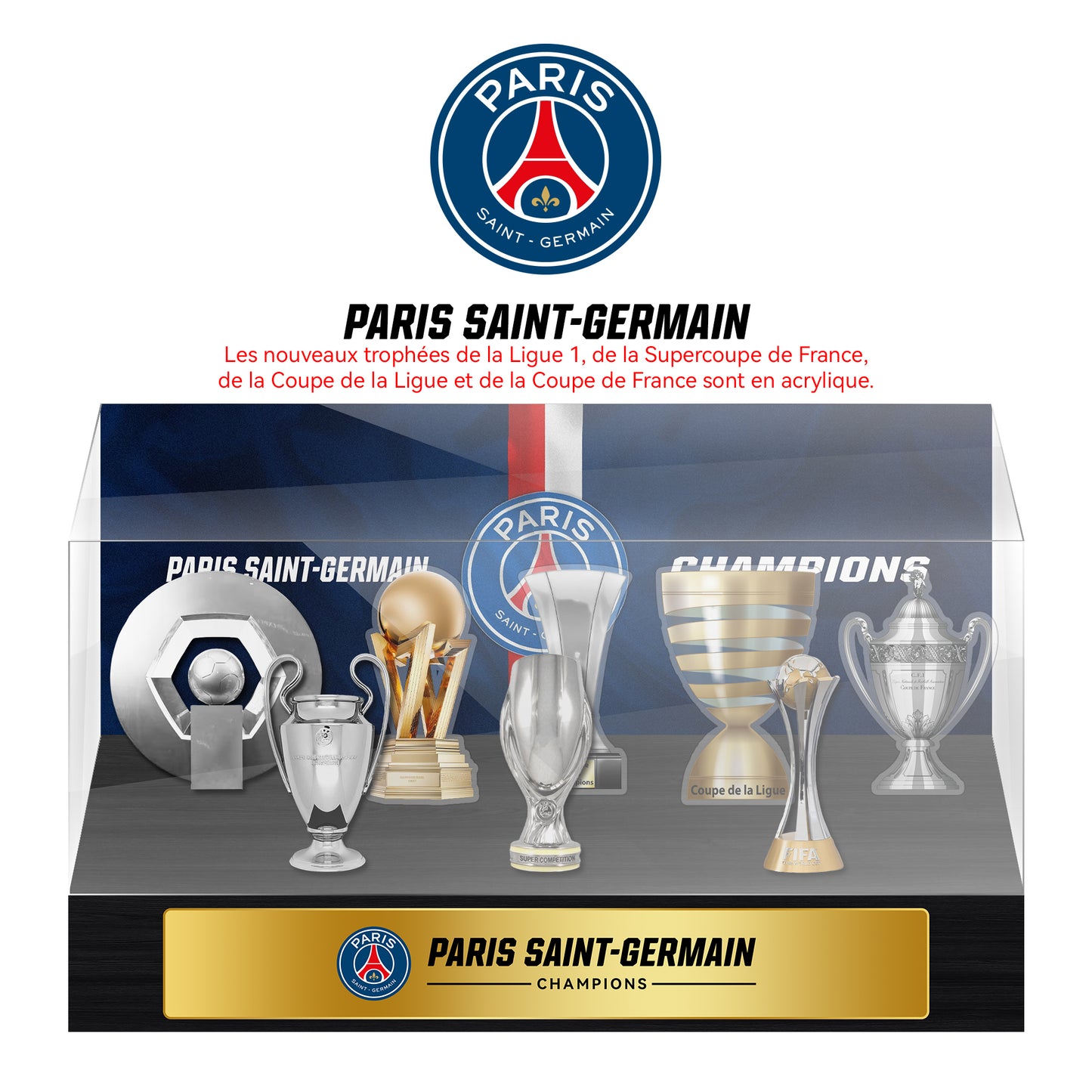 Paris Saint-Germain Champions Trophy Display Case