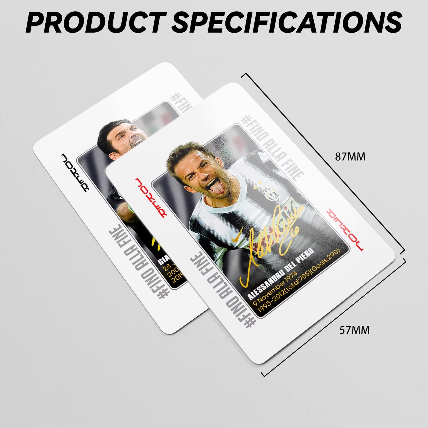 Juventus Legends Commemorative Collection Poker Cards