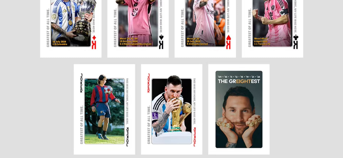 Messi's Career Commemorative Collection Poker Cards