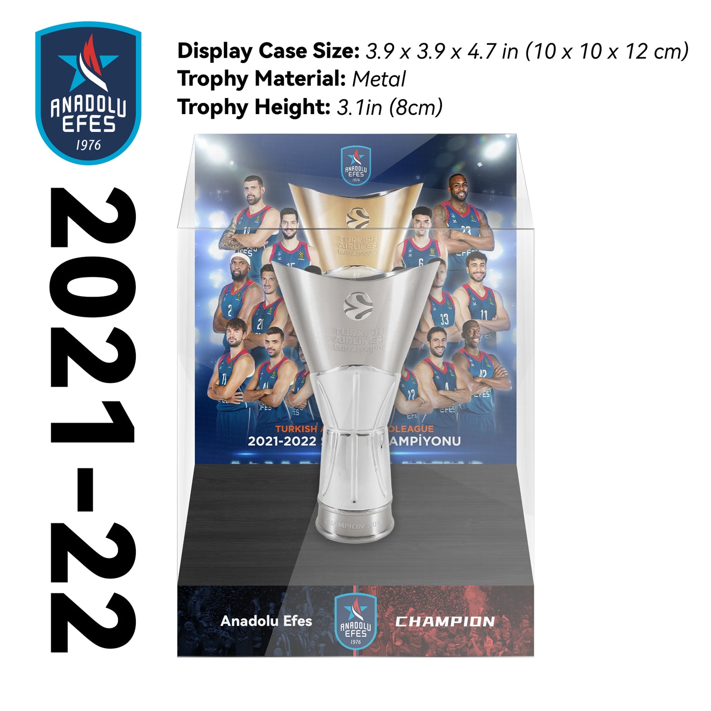 Turkish Airlines EuroLeague Trophy Display Case
