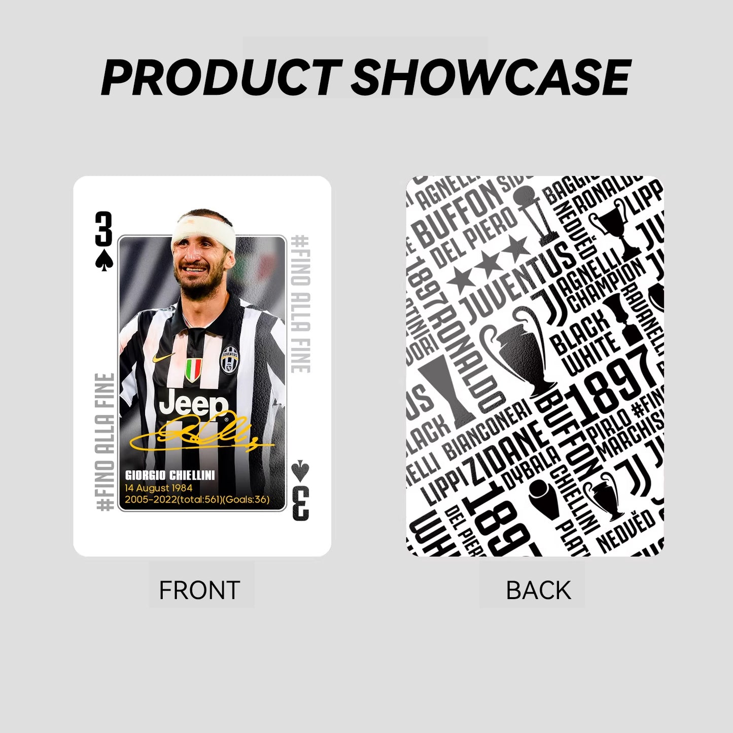 Juventus Legends Commemorative Collection Poker Cards