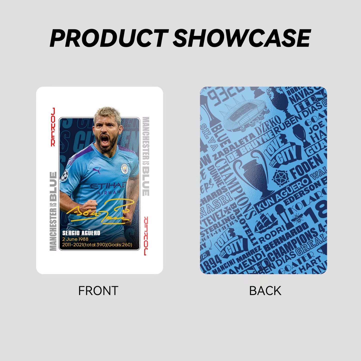 Manchester City Commemorative Collection Poker Cards