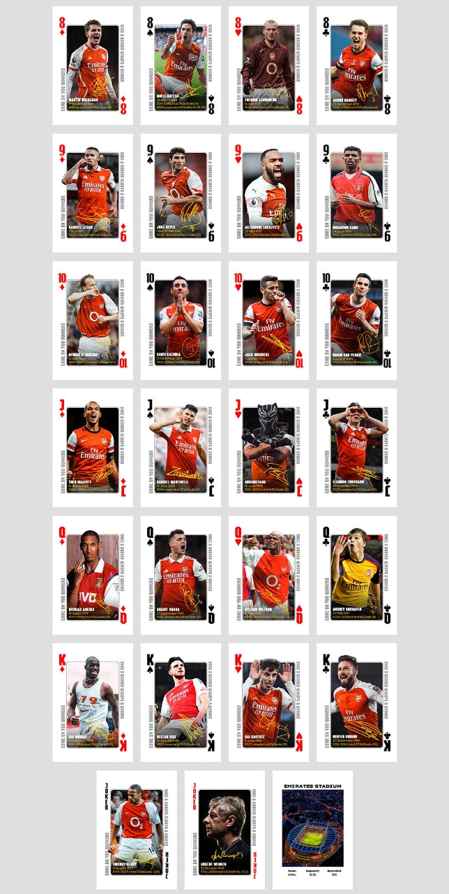 Arsenal Legends Commemorative Collection Poker Cards Collectible Cards