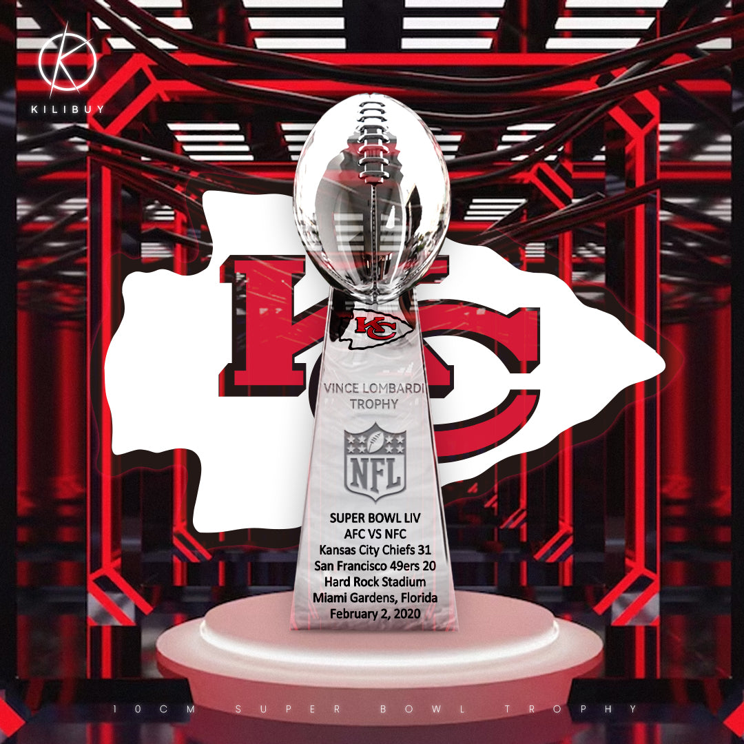 Kansas Chiefs Super Bowl Trophy Team Logo New