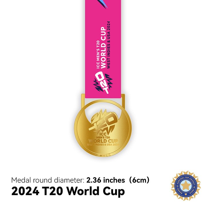 2024 India T20 WORLD CUP Medal Frame Collection(Medal Included)
