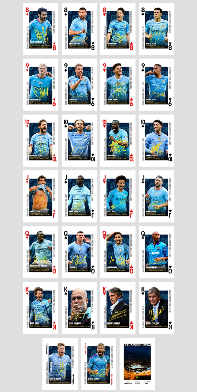 Manchester City Commemorative Collection Poker Cards