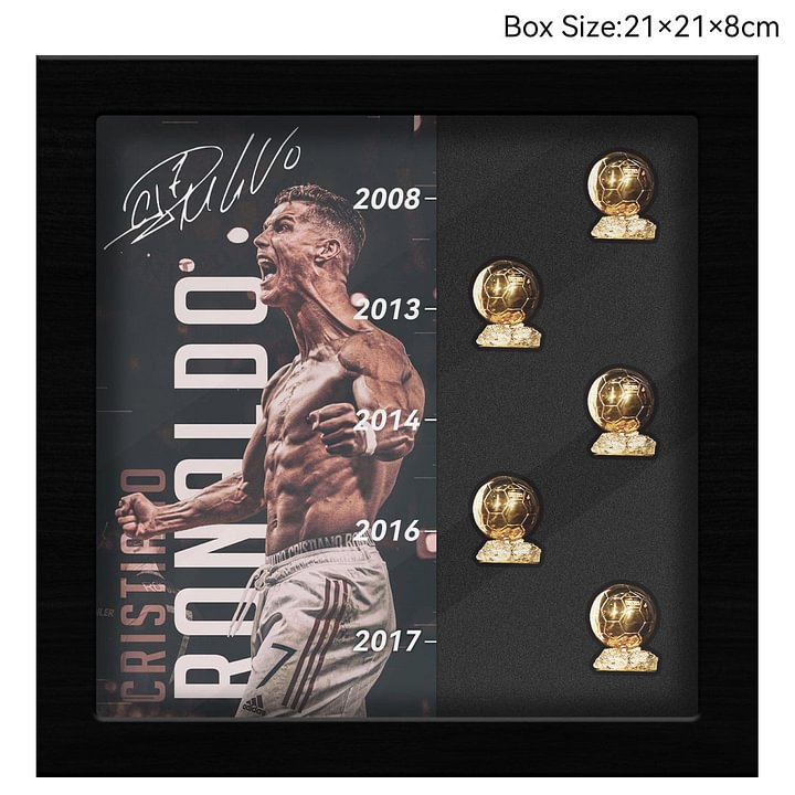 Cristiano Ronaldo Ballon d'Or Golden Ball Trophy Gift Box