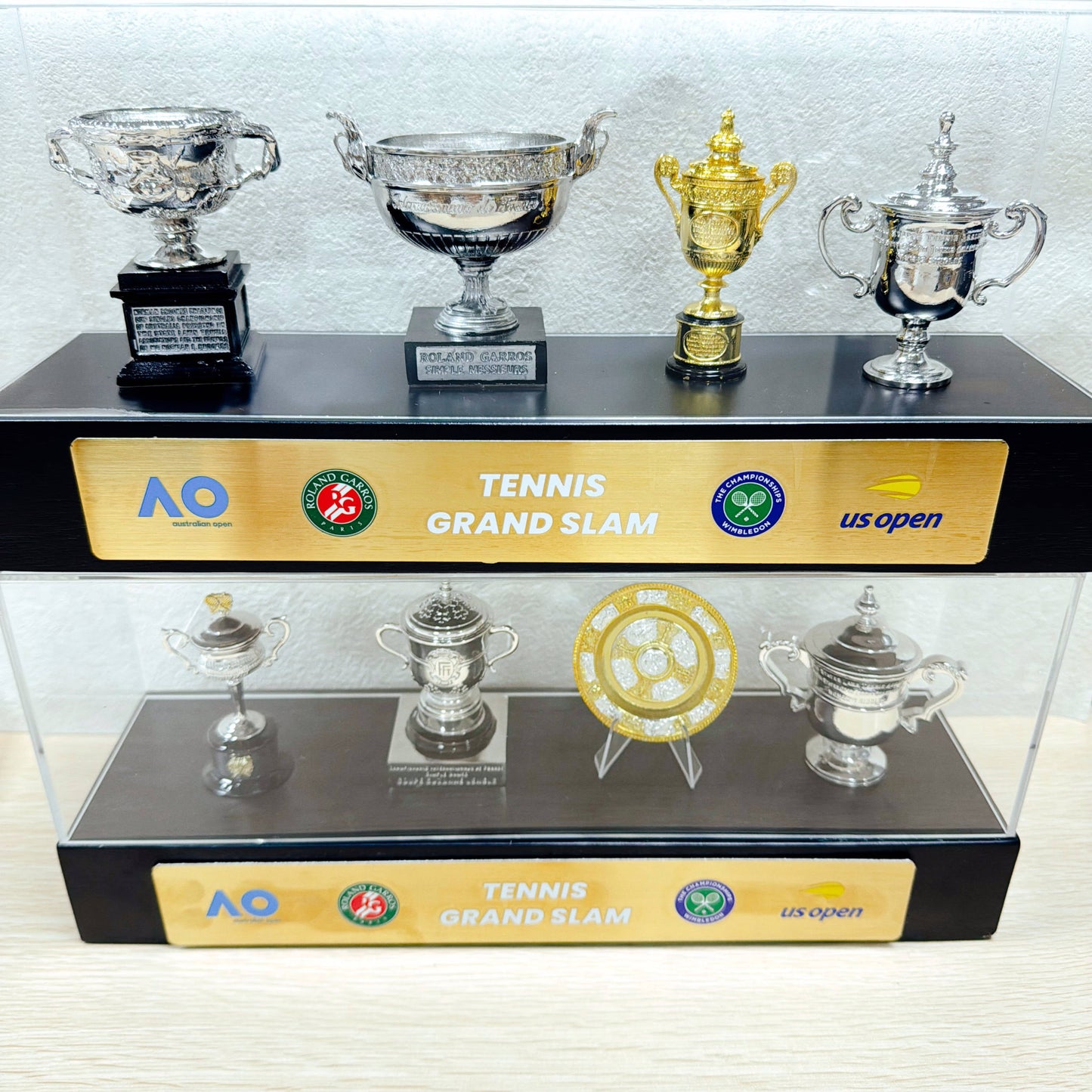Tennis Trophy Box Women Grand Slam Set Metal Trophy Case