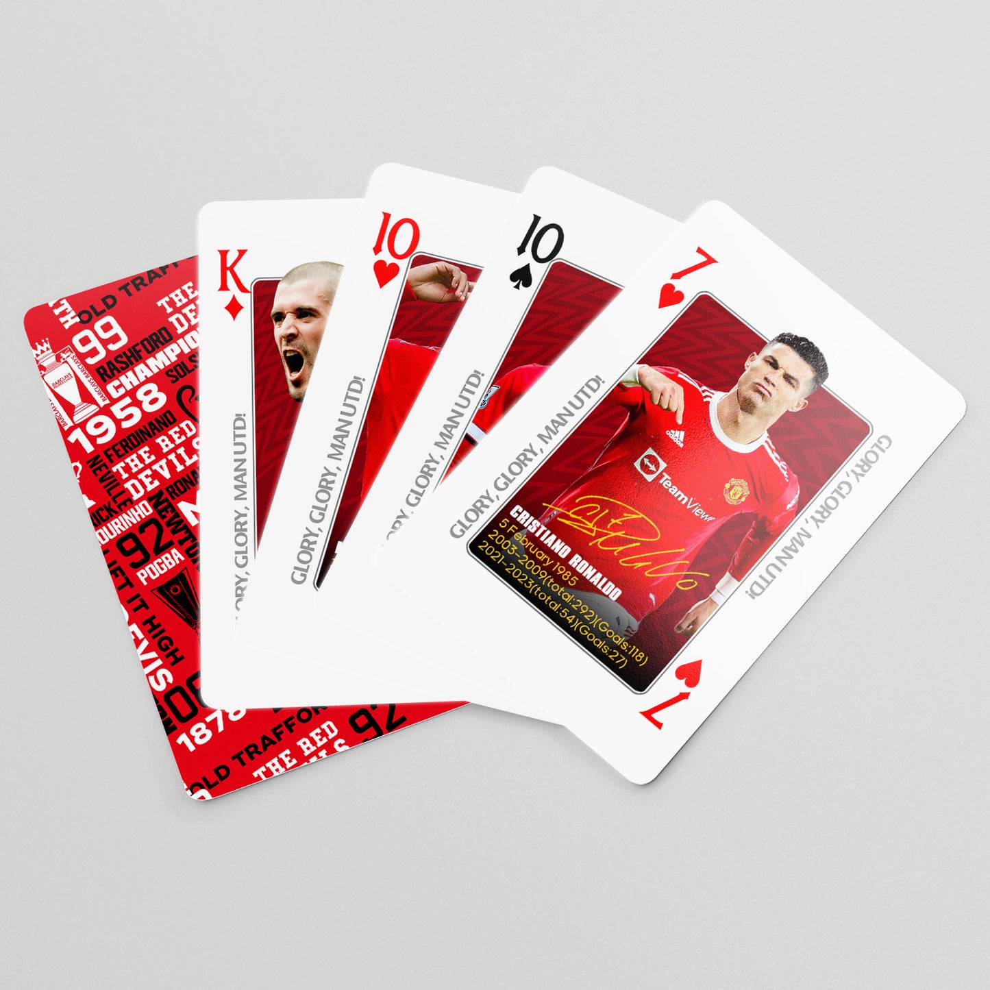 Manchester United commemorative poker cards collection cards