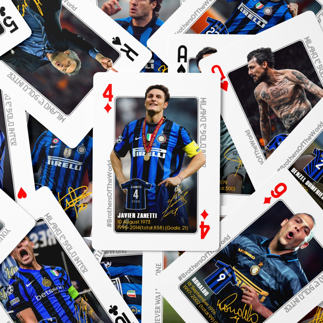 Inter Milan Historical Commemorative Collection Poker Cards